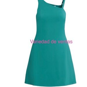 Elegant Teal Sleeveless Dress